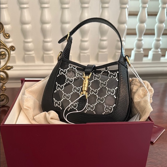 SOLD LIMITED LIZARD GUCCI CRYSTAL GG JACKIE 1961 - Picture 3 of 16